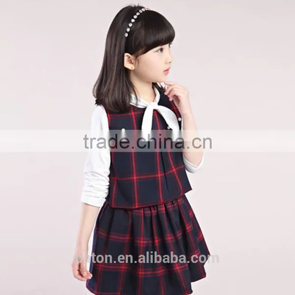 Girls Check Dress School Uniform Manufacturer Guangzhou China photo-6