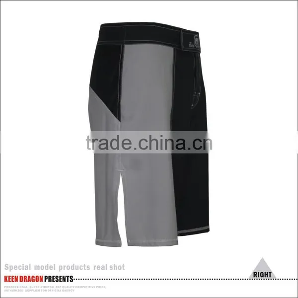 Chinese Manufacturer Free Design Black Embroidered Mma Shorts photo-5
