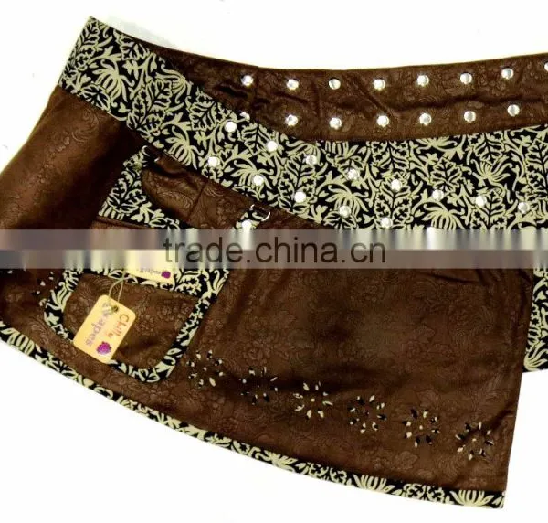 Reversible Wrap Skirt With Snap Buttons