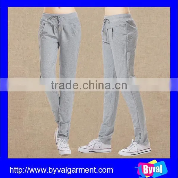 China Wholesale Ladies High Quality Slim Fit Pants Womens Casual Sport Pants 2015 photo-3