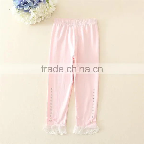 Good Material 100% Cotton Girls Dress Leggings Colorful Children Trousers Kid Casual Pants for Selling photo-2