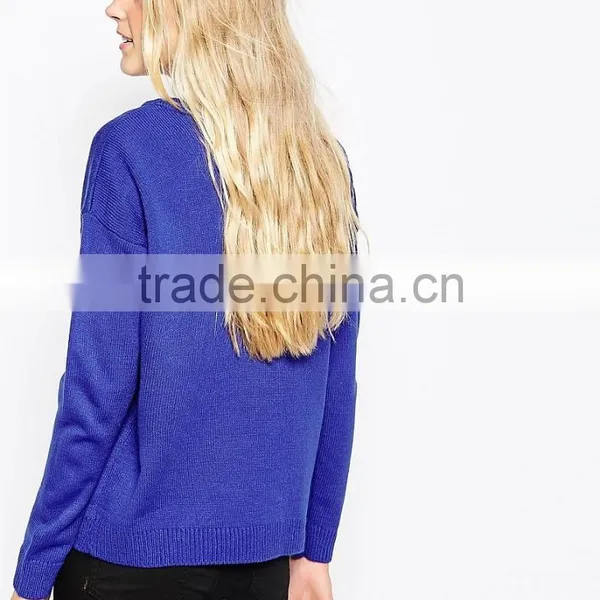 2016 Fashion Christmas Pullover Sweater With Round Neck photo-2