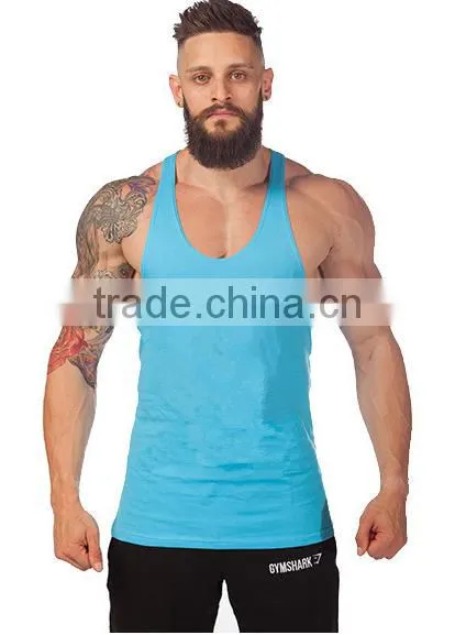 Men Cotton Stringer Bodybuilding Equipment Fitness Plain Gym Tank Top Shirt Wholesale Solid Singlet Y Back Sport Clothes Vest photo-5