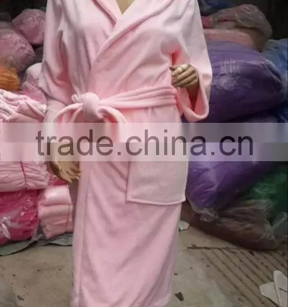 Gaoyang Factory Cheap Microfiber Bath Robe With Hair-drying Cap photo-4