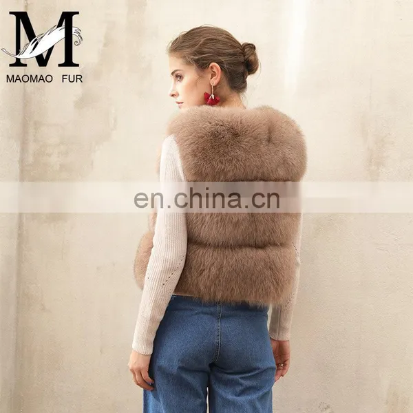 2015 European Fashion Women Vest New Style Beautiful Lady Real Fur Vest photo-3