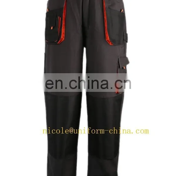 Wholesale Khaki Black 80%polyester 20%cotton Men's Cargo Work Pants With Many Pockets and Knee Pad