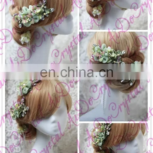 Aidocrystal Green Garland Hair Flower Headwear Wholesale Hair Accessories for Women photo-3