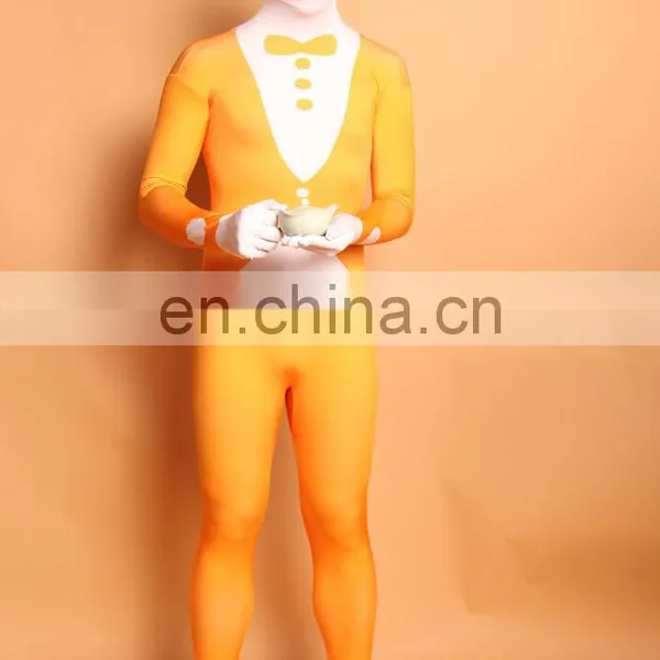 Orange Spandex Lycra Business Zentai Cosplay Costume For Adult photo-2