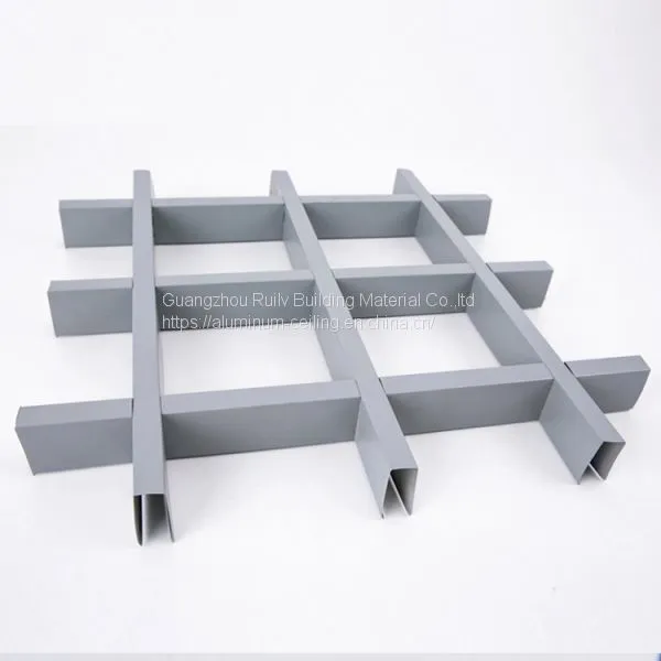 Wooden Grain Aluminum Grille Ceiling/High Quality of Aluminum Grid Ceiling for Airport/Manufacturer of Aluminum Grille Ceiling photo-2