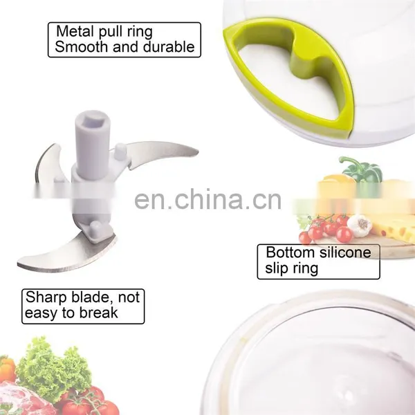 Food Chopper, Powerful & Convenient Hand Held Vegetable Chopper to Chop Fruits / Vegetables / Nuts / Herbs / Onions / Garlic photo-2