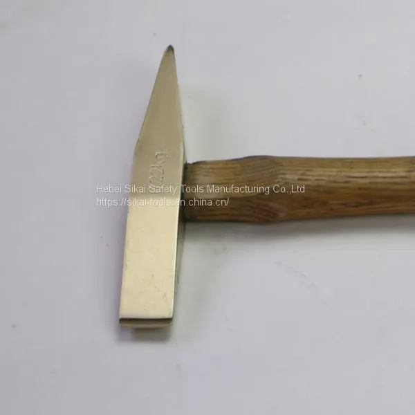 Non Sparking Hand Tools Wooden Handle Aluminum Bronze Alloy Chipping Hammer photo-3