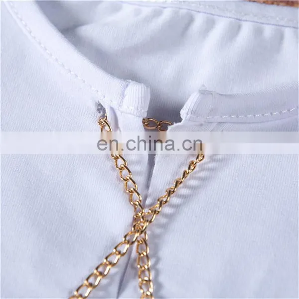 Cheap Nice Women Ladies Sexy Sleeveless Low-cut Vest Metal Chain Crop Tops Hot Night Club Wear photo-6