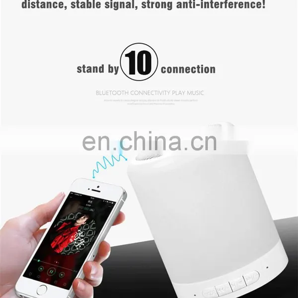 Creative Wake Up Sound Clock FM Radio Bluetooth Speaker LED Night Light Lamp Touch Control photo-7