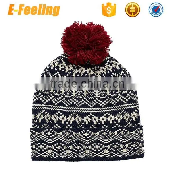 Custom High Quality Bobble Beanie/Bobble Beanie Hat photo-3