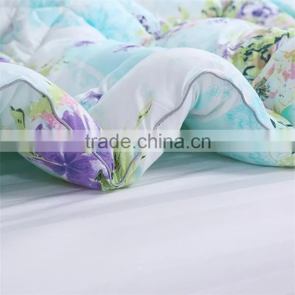 Factory Price High Quality Printed Floral Single Full Queen Patchwork Quilt , Popular Flower Home Design Quilts Made in China photo-2