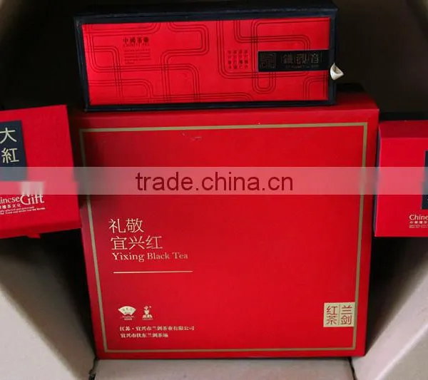 FDT Custom Glossy Lamination Full Color Logo Printed Square Tea Storage Gift Box photo-2