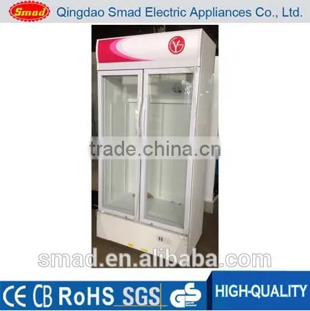 Double Doors Glass Soft Drink Display Refrigerator Showcase Quality Choice photo-2