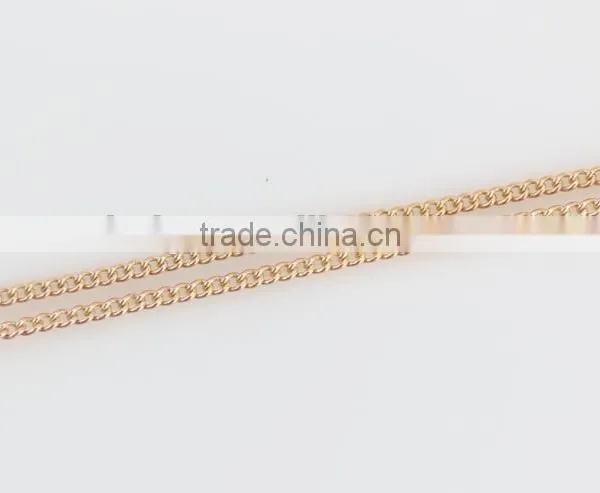 Fashion Long Gold Plated Thin Chain Necklace Jewelry