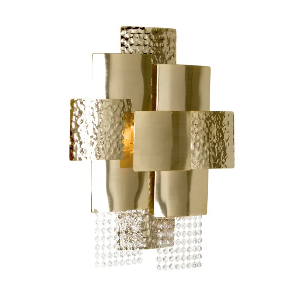 Modern Luxury Brass Crystal Wall Lamp Hotel Room Lamps​ photo-3