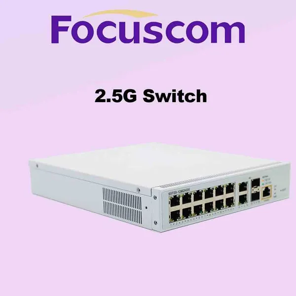 2.5G Enterprise Switch, L3 Managed 10G/25G Networking Switch With 10G RJ45 and 2x10G SFP+ Ports Switch Focuscom S5720-12M2H2X photo-3