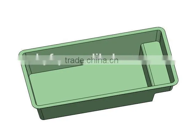 Outdoor Inground Hot Tub Fiberglass Pool Shell(L3.0xW1.5xH0.6M) photo-2