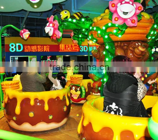 bear and honey, coffee cup, turning cup, indoor amusement park, cheap kids rides