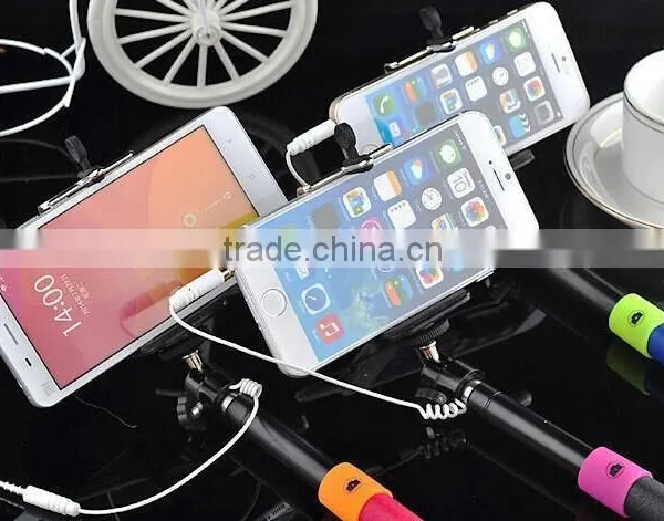 Manufacture Cable Take Pole Selfie Stick Extendable 24cm to 95cm photo-3