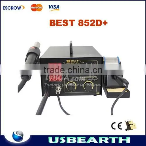 100% Power Tools, Kada 852D+ 2 in 1 soldering iron, hot air soldering station plus soldering iron.electric solder tool