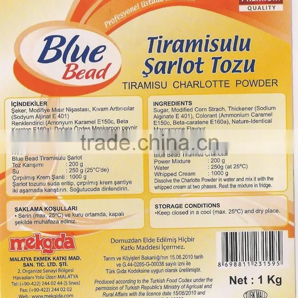 Blue Bead Charlotte, Mousse Powder To Prepare Cake And Pastries (Tiramisu) photo-4