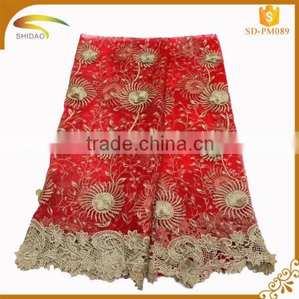 Wholesale High Quality Latest Italian Decorative Embroidery Stretch Silk Fabric Market in African photo-4
