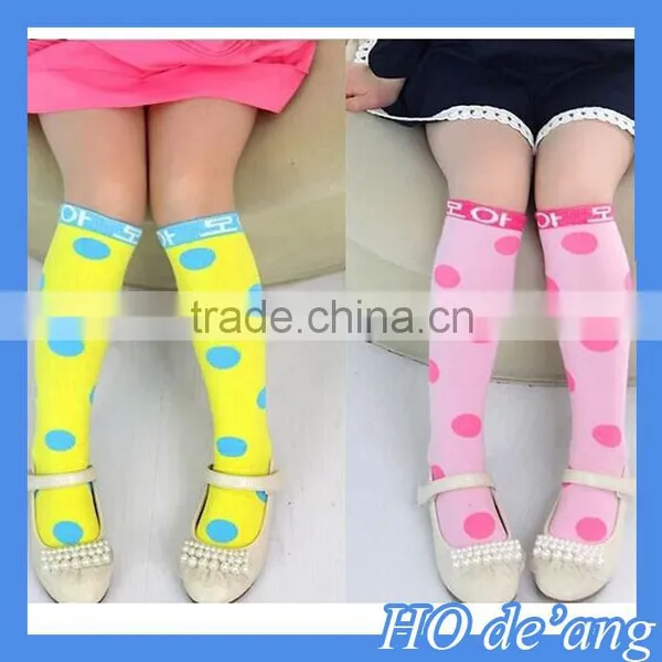 HOGIFT Candy-colored Polka Dots Childrens Stocking,child Cotton Knee-high Socks,baby Dress Stockings photo-2