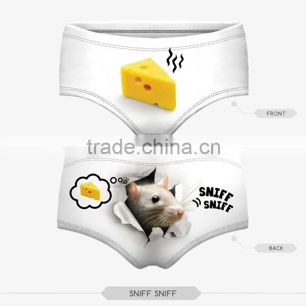 Ladies Hot Sexy Panties Pug Dog Cut Cat Sexy Girls Tight Lingerie Stretchy Underpanties 3d Digital Full Print Custom Hot Sale photo-2