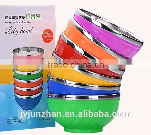 Stainless Steel Clorful Salad Bowl With Nice Design and High Quality Made by Junzhan Factory Directly photo-3