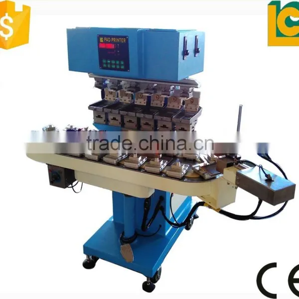 China High Speed Cd/dvd 6 Color Printing Machine Pad Printer for Sale LC-SPM6-150/20T photo-2