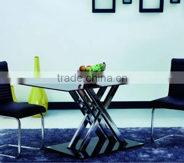 Modern Metal Glass Dining Table