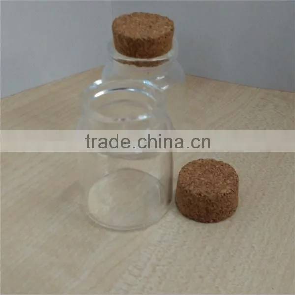 Transparent 35*45mm High Borosilicate Glass Bottle With Wood Cork photo-4