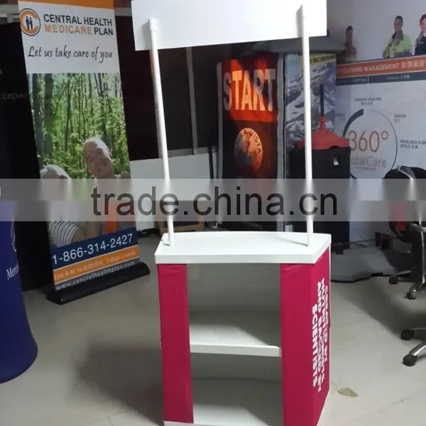 EZ 2016 Fashion New Style Fabric Graphic Economic and Easy Assemable PVC Promotion Table photo-2