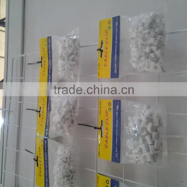 White Circle Nail Cable Clamps 12mm Packaging as Customer Requested photo-2