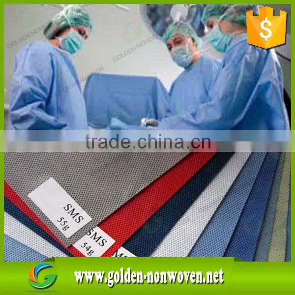 SMS Non Woven Fabric Suppliers Waterproof SMMS Non-Woven Fabrics/ SMS Nonwoven Fabric Roll for Hospital Curtain/bed Sheets Supplier's Choice photo-5