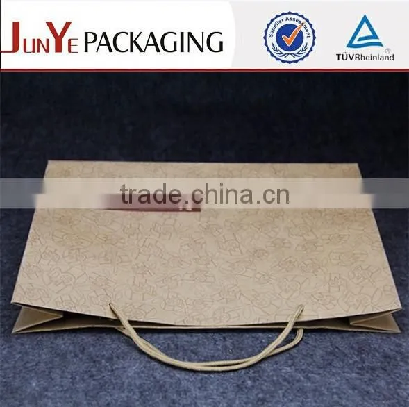 Jacket Packaging Brown Color Rope Handle Printed Kraft Clothing Packaging Paper Bag photo-6
