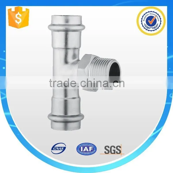 316 Stainless Steel Groove Pipe Fittings Reducing Tee photo-2