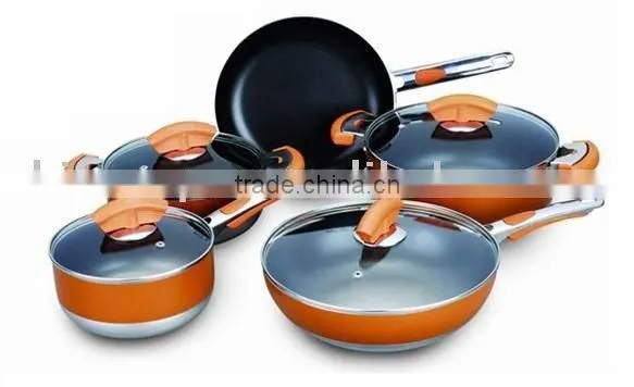 9 Pcs Aluminum Non Stick Cookware Set