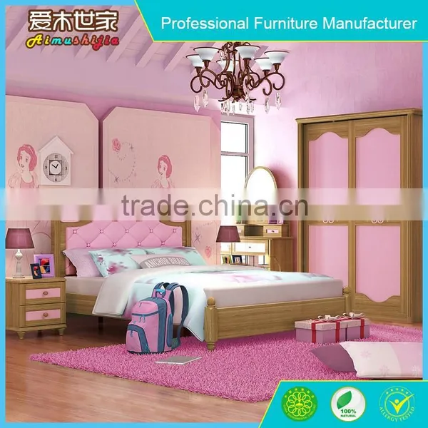 Cute Girls Pink Children Bedroom Furniture Twin Size