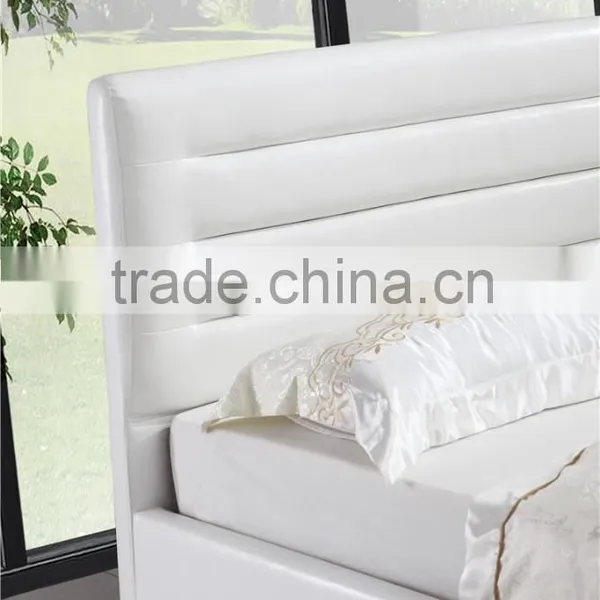 Leather Pu Faux Gas Lift Storage Bed photo-5