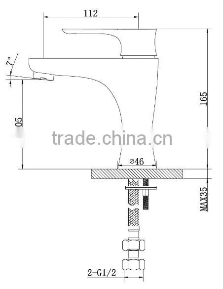 Elegant Single Lever Golden Plated Basin Faucet 80 1101G photo-2