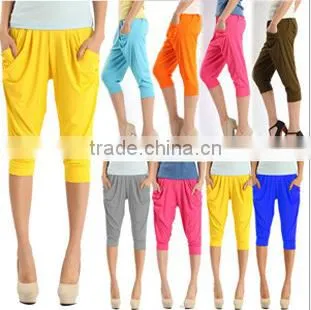 Plus Size Woman Clothing Summer Ice Silk Leggings Woman Harlan Baggy Pants photo-6