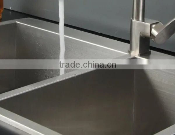 Handmade Double Drainer Stainless Steel Kitchen Sink With CUPC Certificate 3219 photo-5