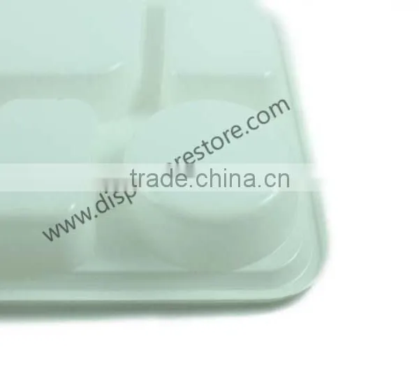 Disposable PS Three Compartments Plastic Plates photo-2