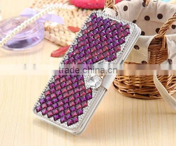 Noble & Shiny Diamond Crystal Case for Samsung Galaxy S7 Luxury Leather Wallet Case photo-6