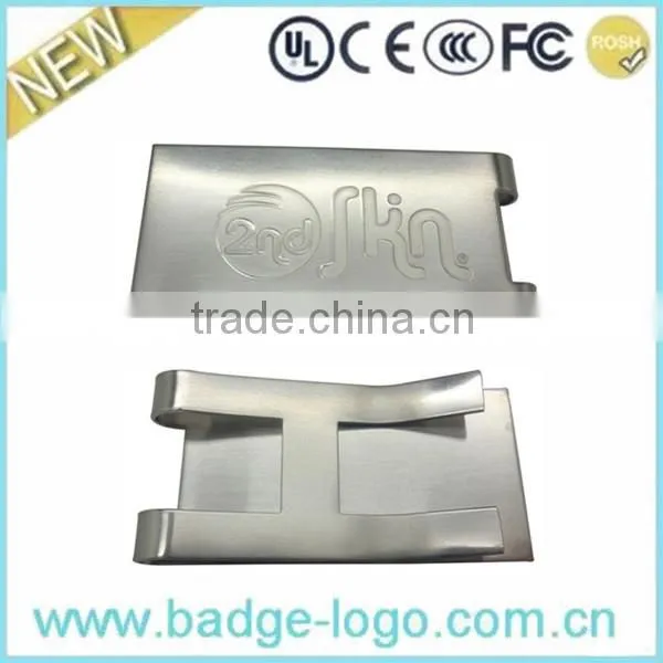 Custom New Design Laser Logo Stainless Steel Money Clip photo-5
